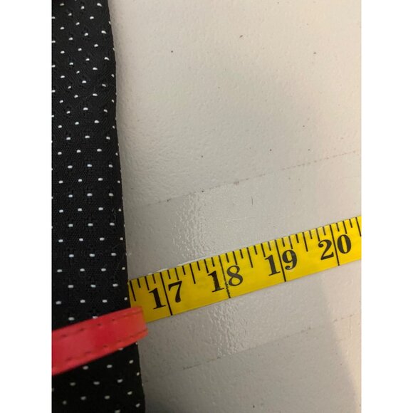 Black Label Evan-Picone Polka Dot Sleeveless Dress Pockets Red Belt Size 12 - Picture 9 of 11